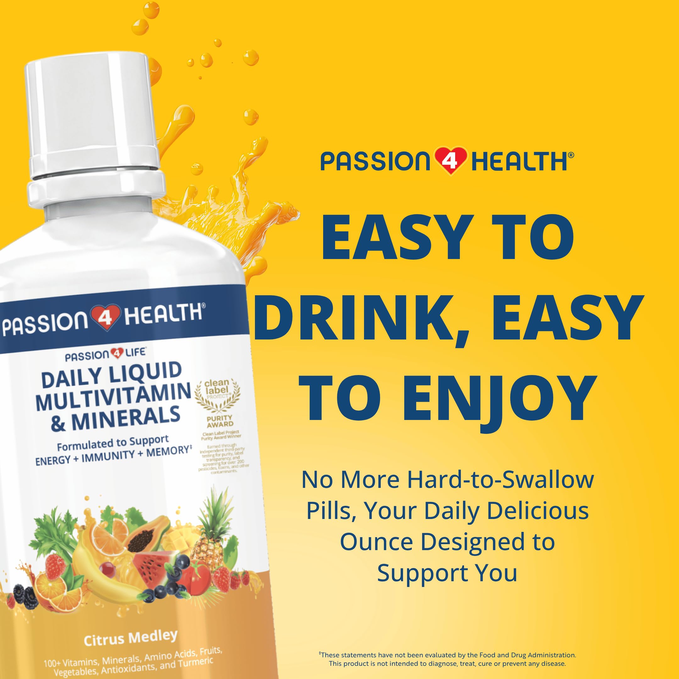 Passion 4 Life Daily Liquid Multivitamin and Minerals 32 Fl Oz — Amazon image 4