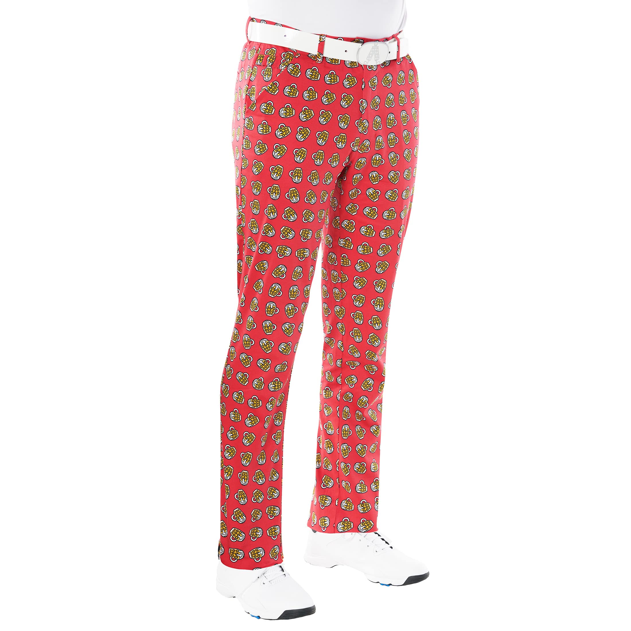 Royal & Awesome Funny Mens Golf Trousers, Pints Crazy Patterned Stretch, Golf Pants for Men, Waist 44 Leg 34