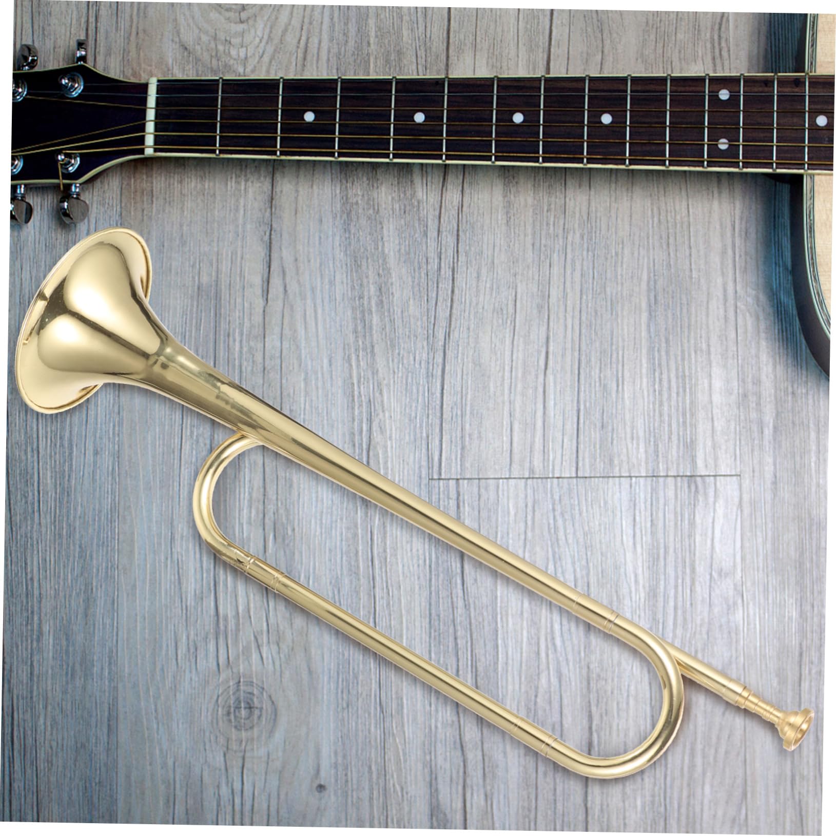 FRCOLOR Strumento Musicale Tromba in Si Bemolle in Ottone Design Creativo e Decorazione Artistica per Studenti e Principianti