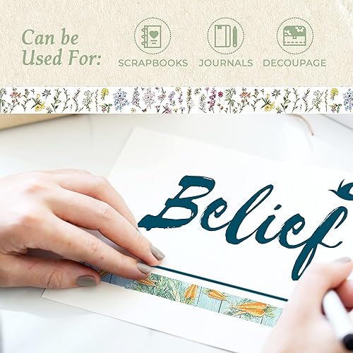 Miniatura 6 de Serenity Fair Peter Rabbit - Juego de cintas Washi, 5 rollos de cintas Washi, calcomanías troqueladas y 10 hojas de papeles para álbumes de