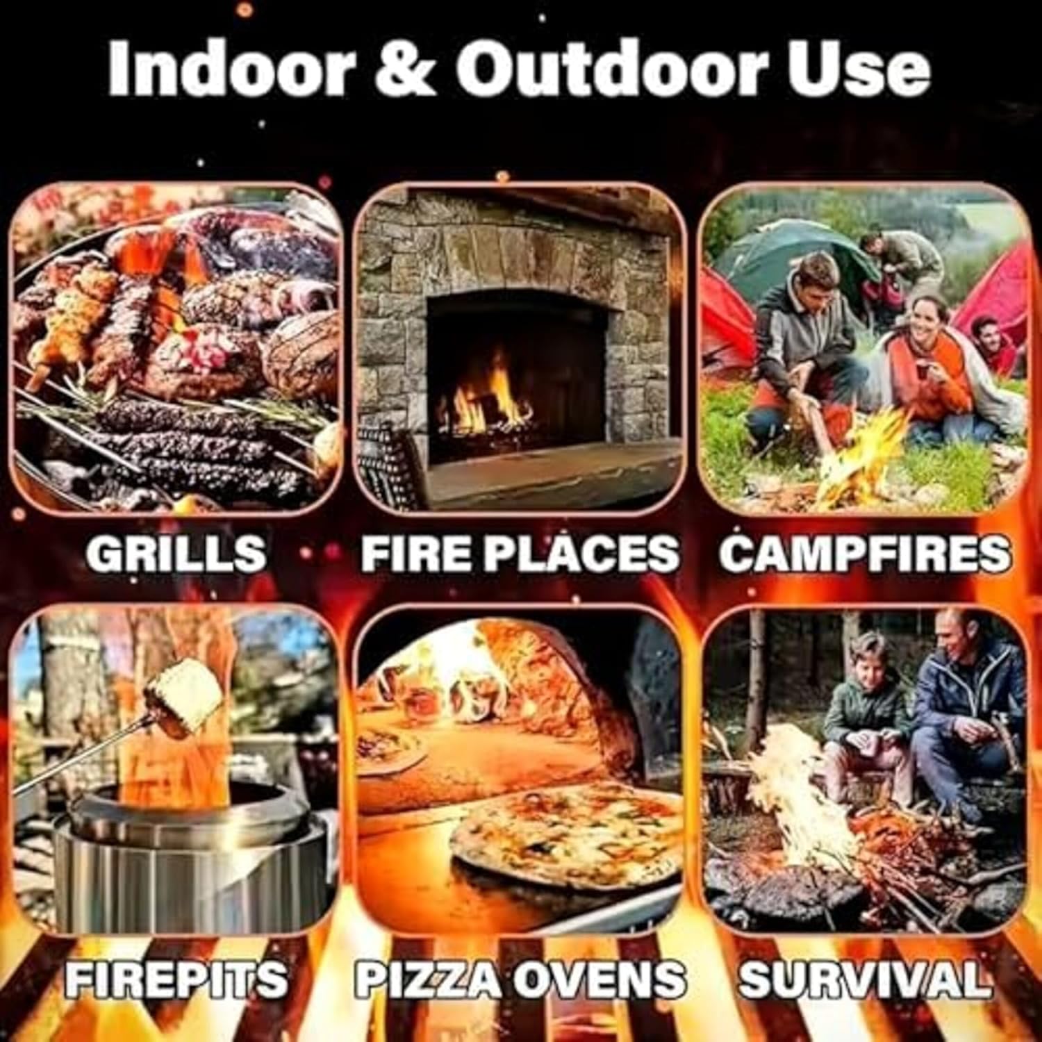 Fire Starter - Easy to Ignite, 300 pcs XXL Odorless Natural Fire Starters for Wood Stove & Fireplace,Indoor & Outdoor Fire Pit, Firestarter for Grill, BBQ, Campfires, Chimney Charcoal, Tumbleweeds