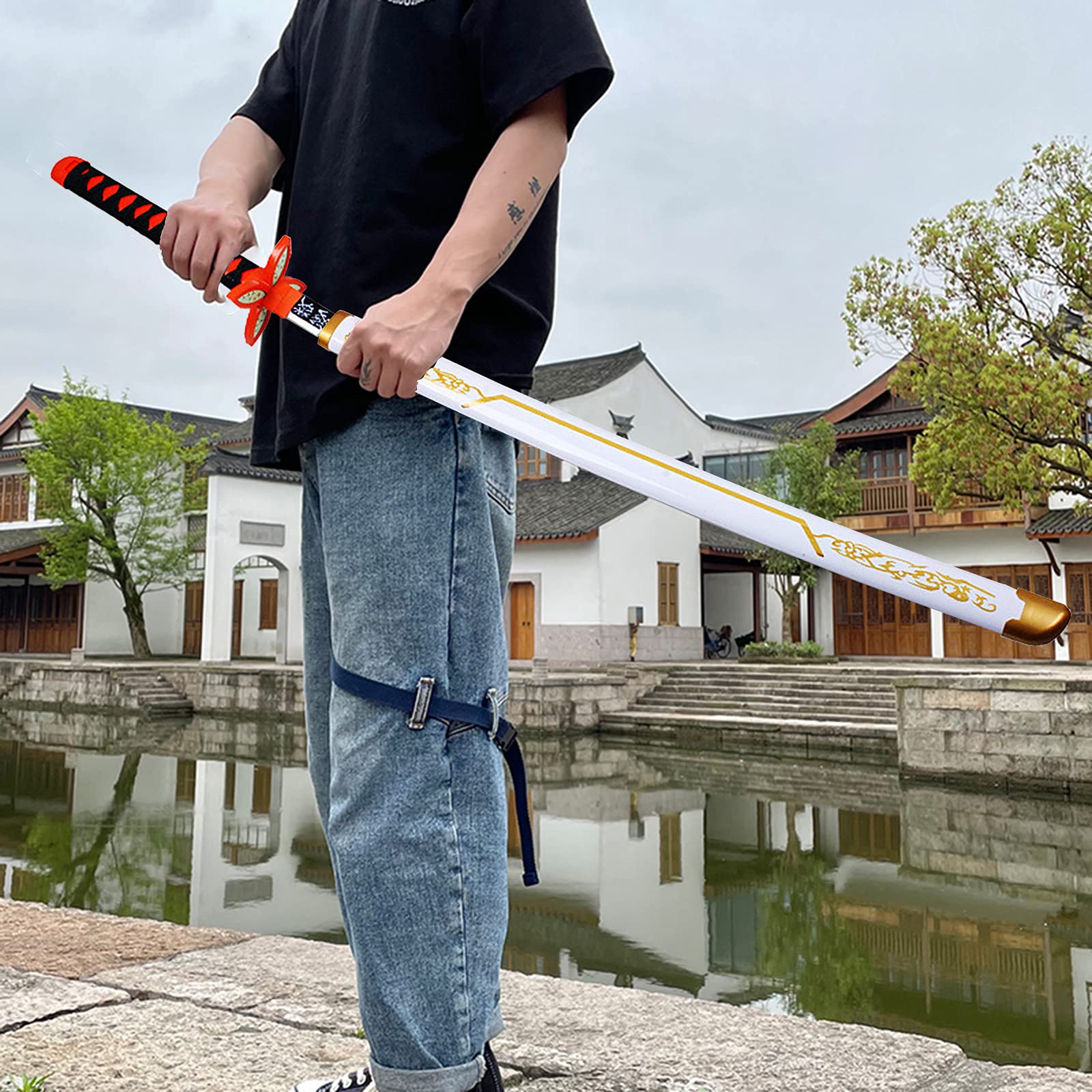 YAO DIAN Anime Katana Sword In Wood, Cos Animation Wooden Spord Weapon
