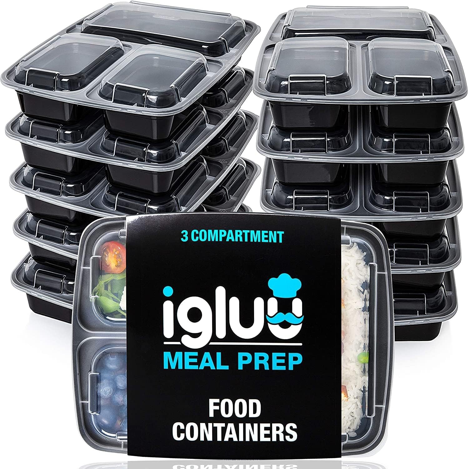 Recipientes de cristal para meal prep