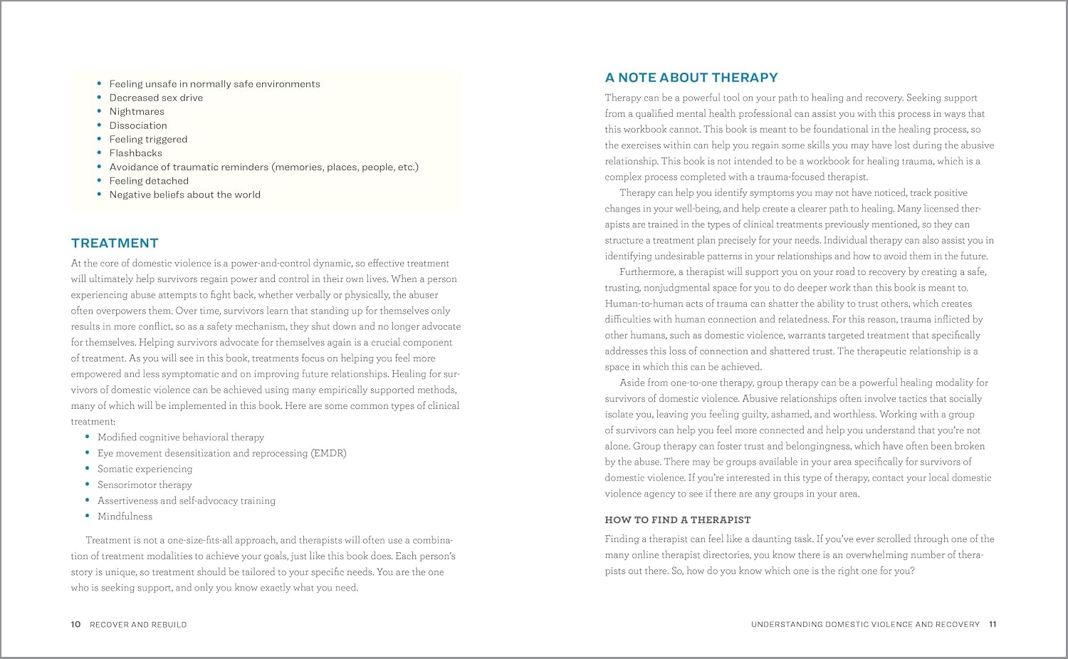 Recover and Rebuild Domestic Violence Workbook: Moving On from Partner Abuse