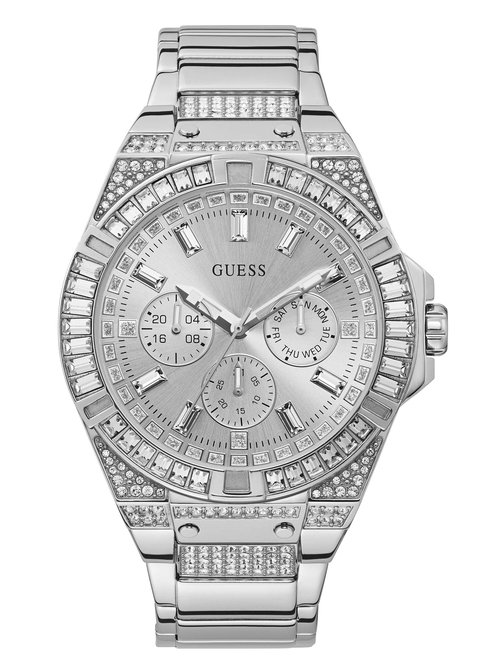 Guess Zeus Collection Multi-Function Mens Analog Silver Dial Coloured Quartz Watch, Round Dial with 47 mm Case Width - GW0209G1 (B08RZ5YGMZ) Amazon Price History, Amazon Price Tracker