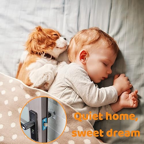 Miniatura 4 de Yunshan Tope de puerta (6 unidades, 1.97 pulgadas), protector de pared de goma transparente, protector de pared para manija de puerta autoadhesivo,