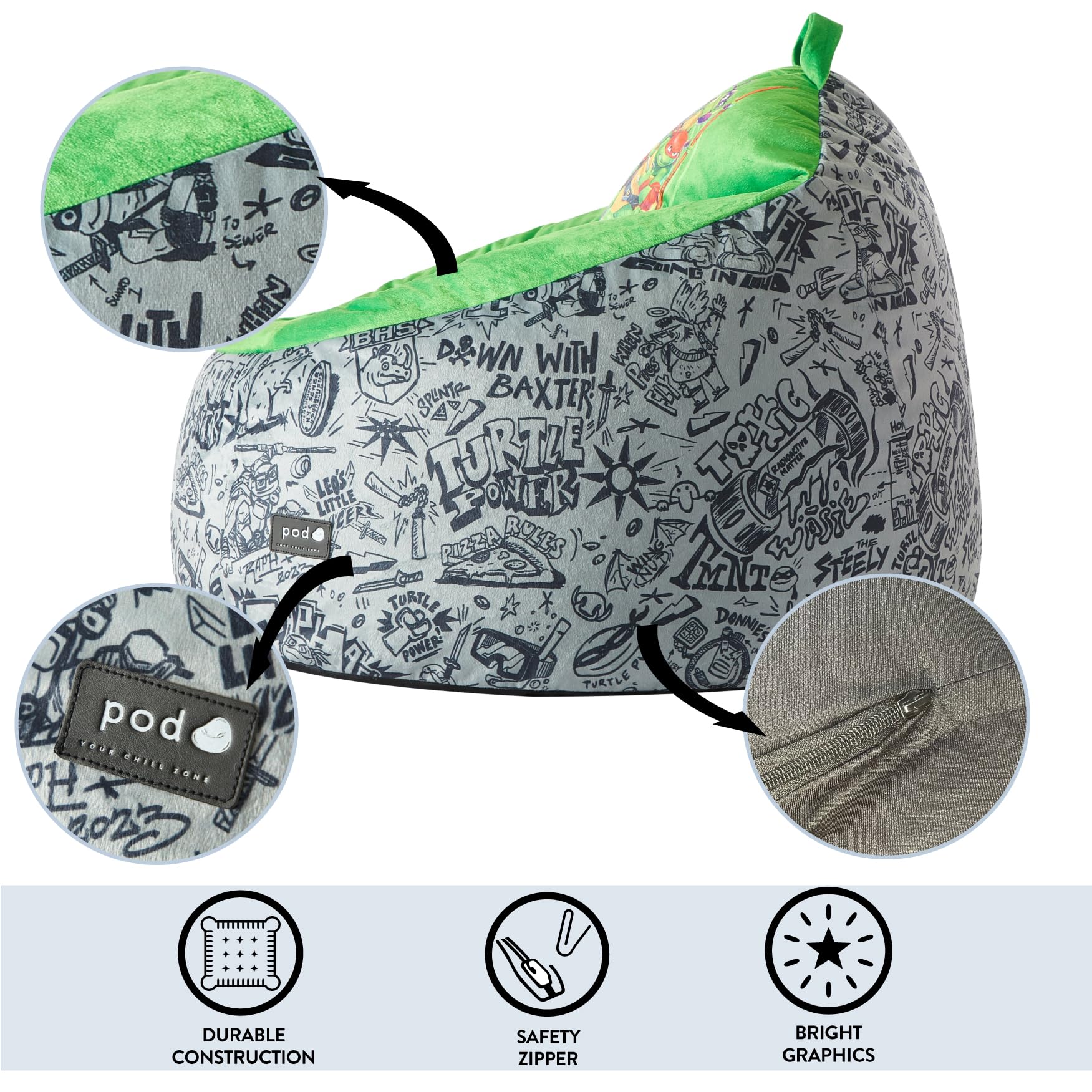 Amazon.com: Teenage Mutant Ninja Turtles Plush Bean Bag Hillside