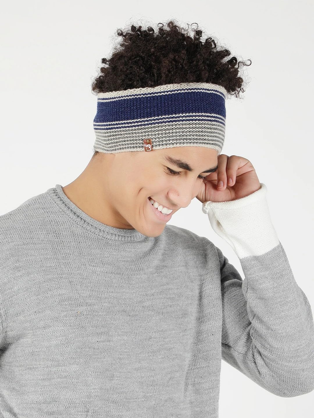 Stripes Knit Woolen Headband Earwarmer for Men, Women & Kids | Soft Acrylic Wool Ear Muff & Hairband | Warm Stretchable Winter Earcover | Unisex | Made in India-image-34