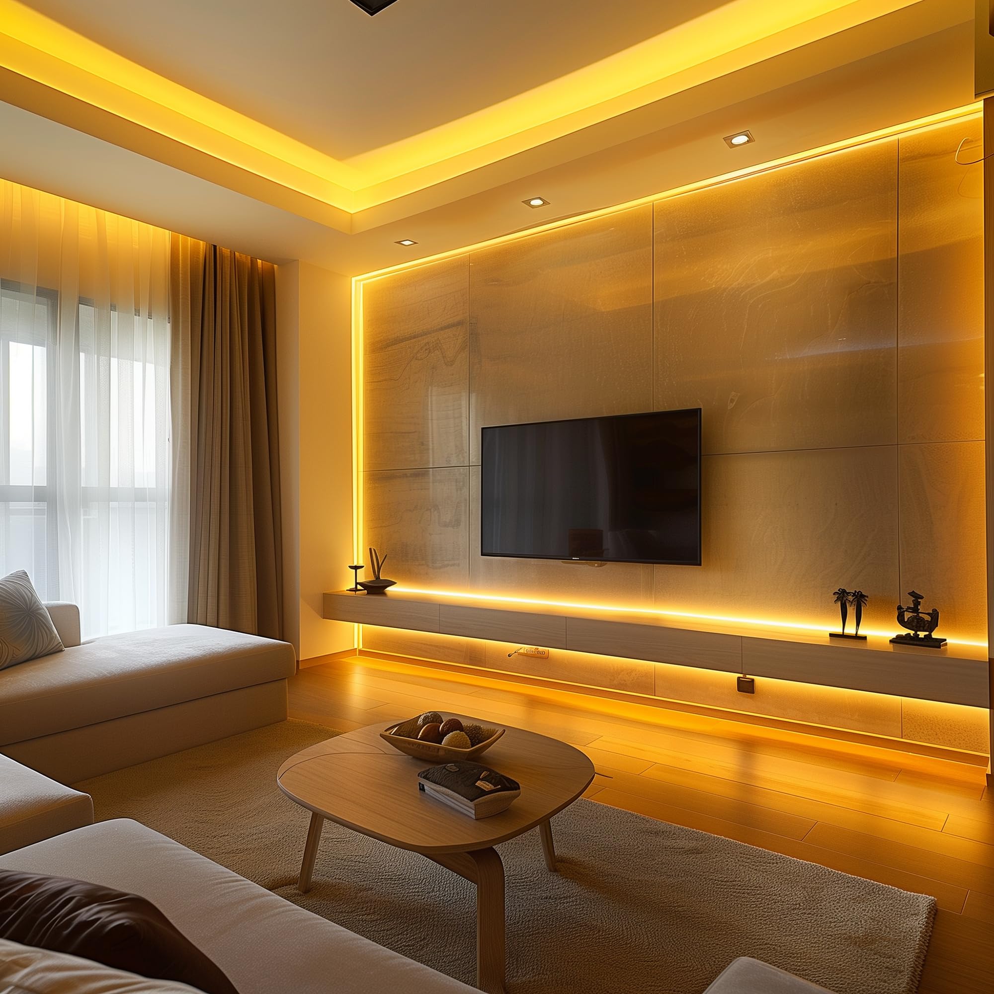 Tira LED COB 10M, 2700K Tira LED Blanca Calido, 24V Tira de luces LED Regulables, CRI92, 8 mm de Ancho, con Control Remoto y Fuente de Alimentación para Decoración Hogar, Cocina, Espejo