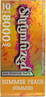 Proprietary Nootropic Gummy 8000mg - Now with New Improved Taste - Lion's Mane, Reishi, Chaga, and Cordycep Nootropic Mushroom Blend (10, Summer Peach)