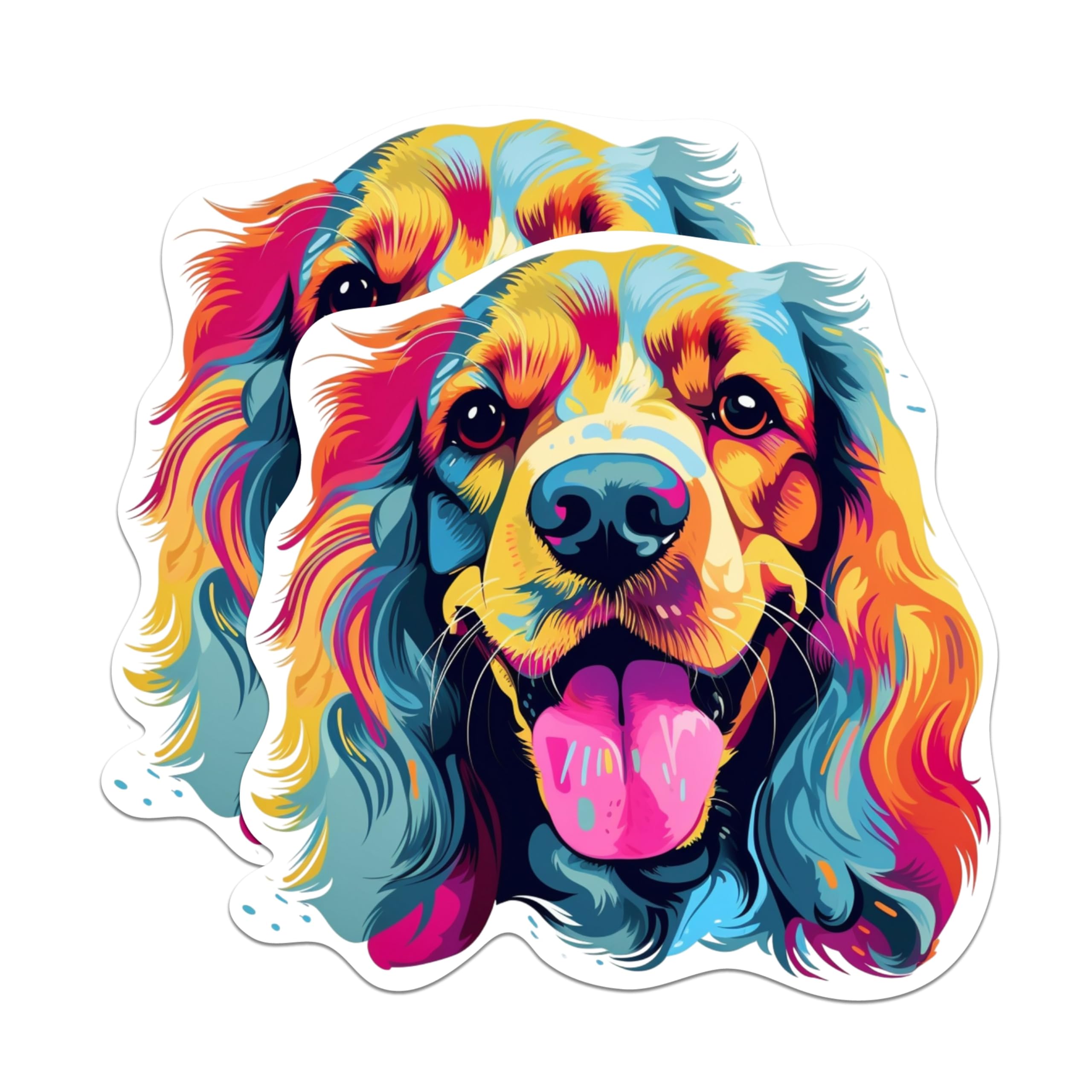 (2 Pack) Cocker Spaniel Dog Breed Stickers - 5 Inches On Longest Side - Choose from Over 100 Dog Breeds - for Cars, Trucks, Skateboards, Laptops - Made in USA - BMCS1833