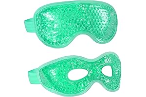 Reusable Gel Eye Mask with Gel Beads for Cooling and Heating Relief