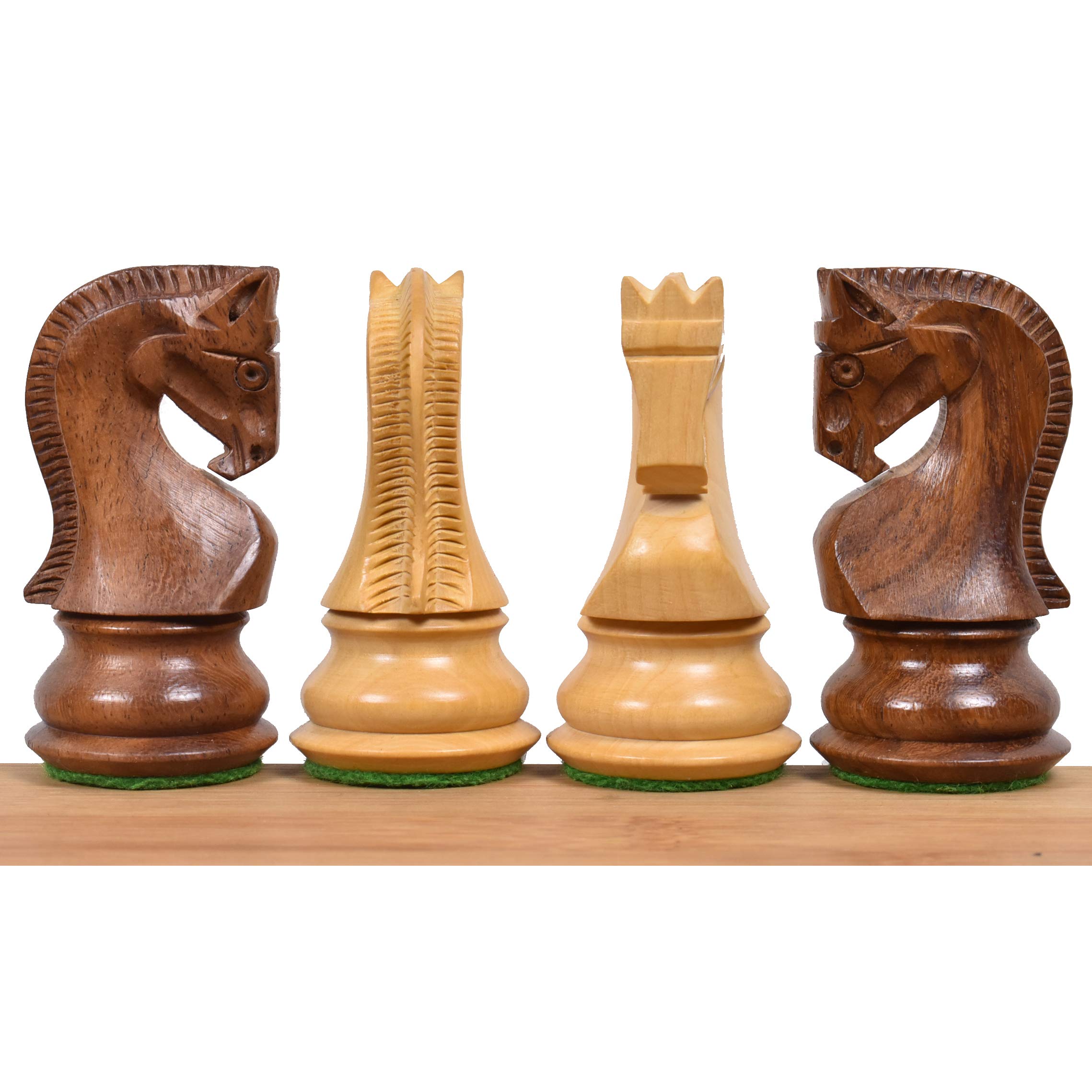 Royal Chess Mall - 9,9 cm russisches Zagreb-Schachfiguren-Set mit 150 cm großen Schachfiguren – goldenes Rosenholz und Buchsbaum