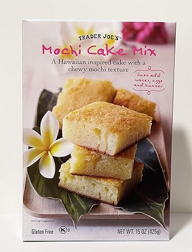 Trader Joe's Mochi Cake Mix Pastel inspirado en Hawái con textura masticable Mochi 15 onzas