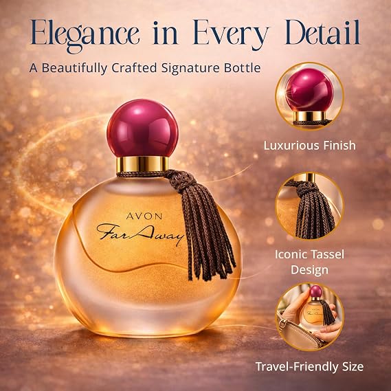 AVON Far Away Eau de Parfum for Women - Amber Floral Scent - Signature Fragrance for Special Occasions Long Lasting Perfume Spray - Elegant Parfum for Her 1.7 fl oz Travel Size Spray
