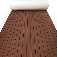 Vista 8 de KXKZREN Piso de Lancha de Espuma EVA Hoja de Cubierta de Teca Sintética Alfombra Marina Antideslizante Alfombra de Lancha Autoadhesiva para Lanchas