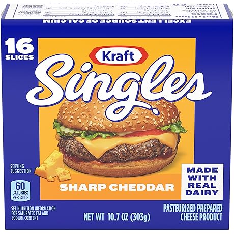 Kraft Singles Sharp Cheddar Cheese Slices