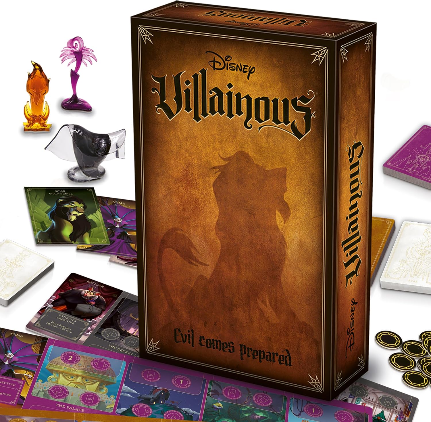 Ravensburger Disney Villainous - Evil Comes Prepared - Strategy Board Game - Play as Stand-Alone, or with Other Villainous Games - with Scar, Ratigan, and Yzma - 2019 Toy of The Year Award - Ages 10+