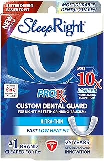 SleepRight ProRX Dental Guard, Ultra-Thin, Custom-Fit, Durable for Teeth Grinding, Comfortable for Sleeping (New Version)