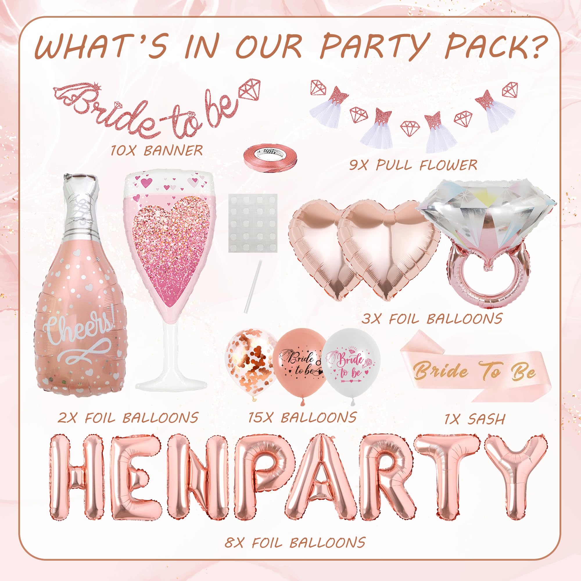 Rose Gold Hen Party Decorations - Image 2