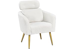 Yaheetech Luxurious Gold Accent Chair for Bedroom Bliss