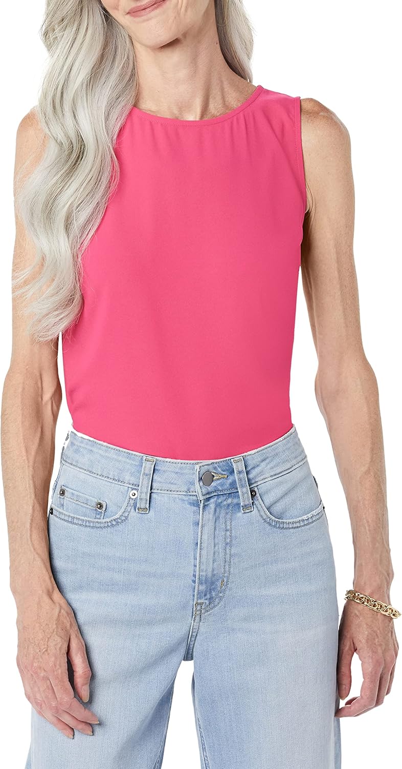 Amazon Essentials Women's Regular-Fit Sleeveless Layering Tank Top Crew Neck - Image 4