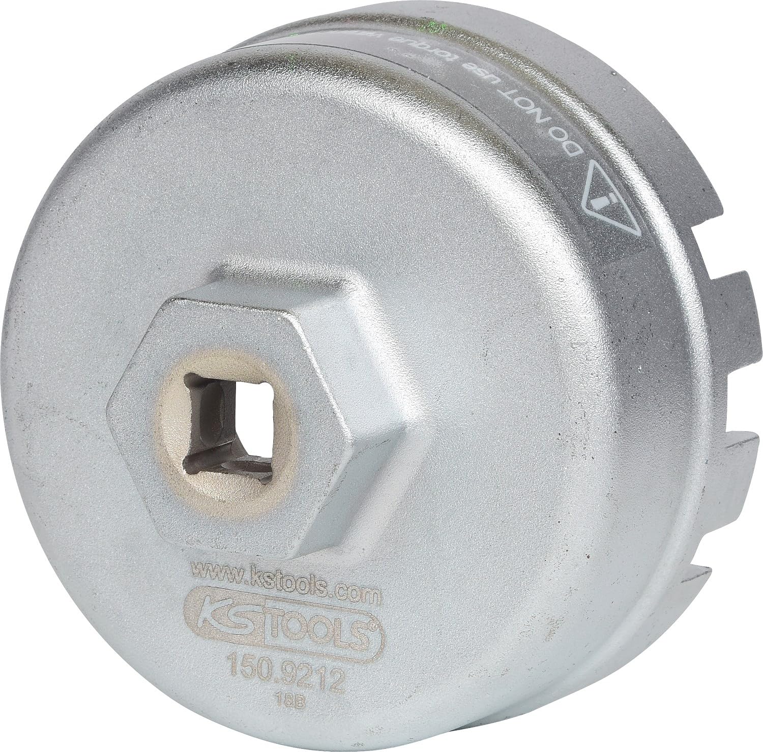 KS Tools 150.9212 Cloche filtre à huile 3/8" 64,5mm 14 pans 1 encoche du coffret 150.9210.