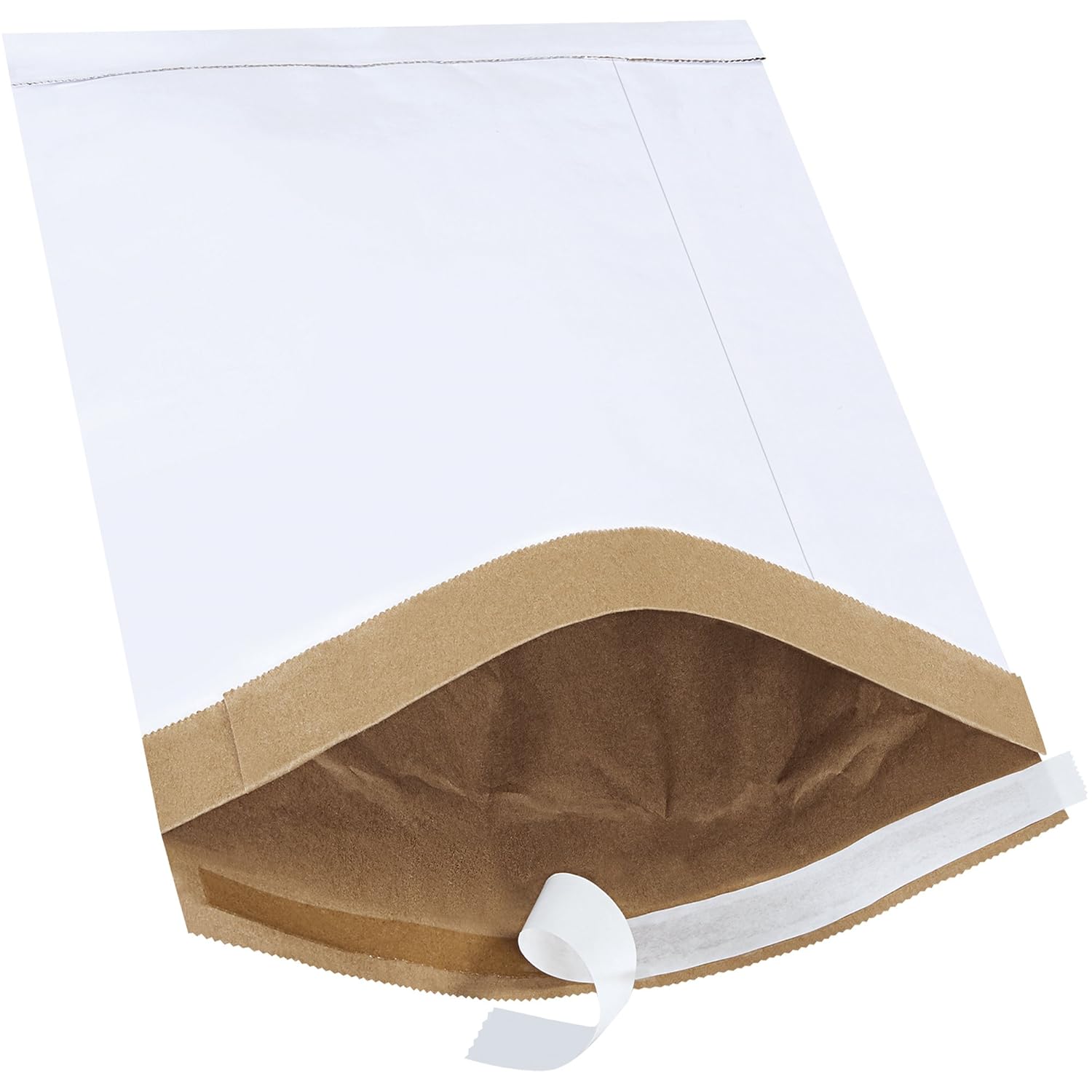 Aviditi White Self-Seal Padded Mailers, 9 1/2 x 14 1/2, Peel and Seal Closure, Fiber Cushioned Envelopes for Protecting Items During Shipping and Mailing, Case of 100