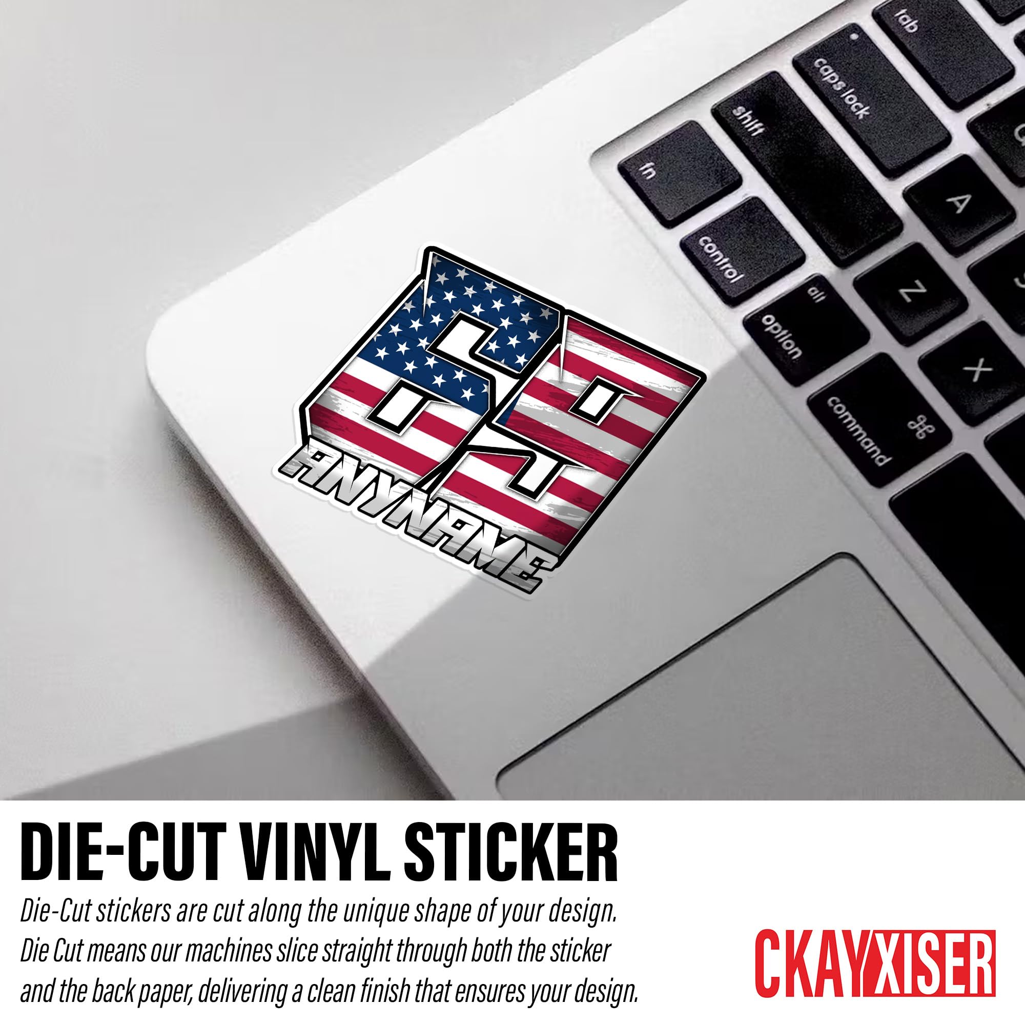 Custom Race Number Sticker Personalized Name and Country Flag Racing Stickers Motorcycle Car Waterproof Die-Cut Vinyl Dirt Bike Motocross Motorbike Cars Plate Sticker, Funny Birthday Gifts