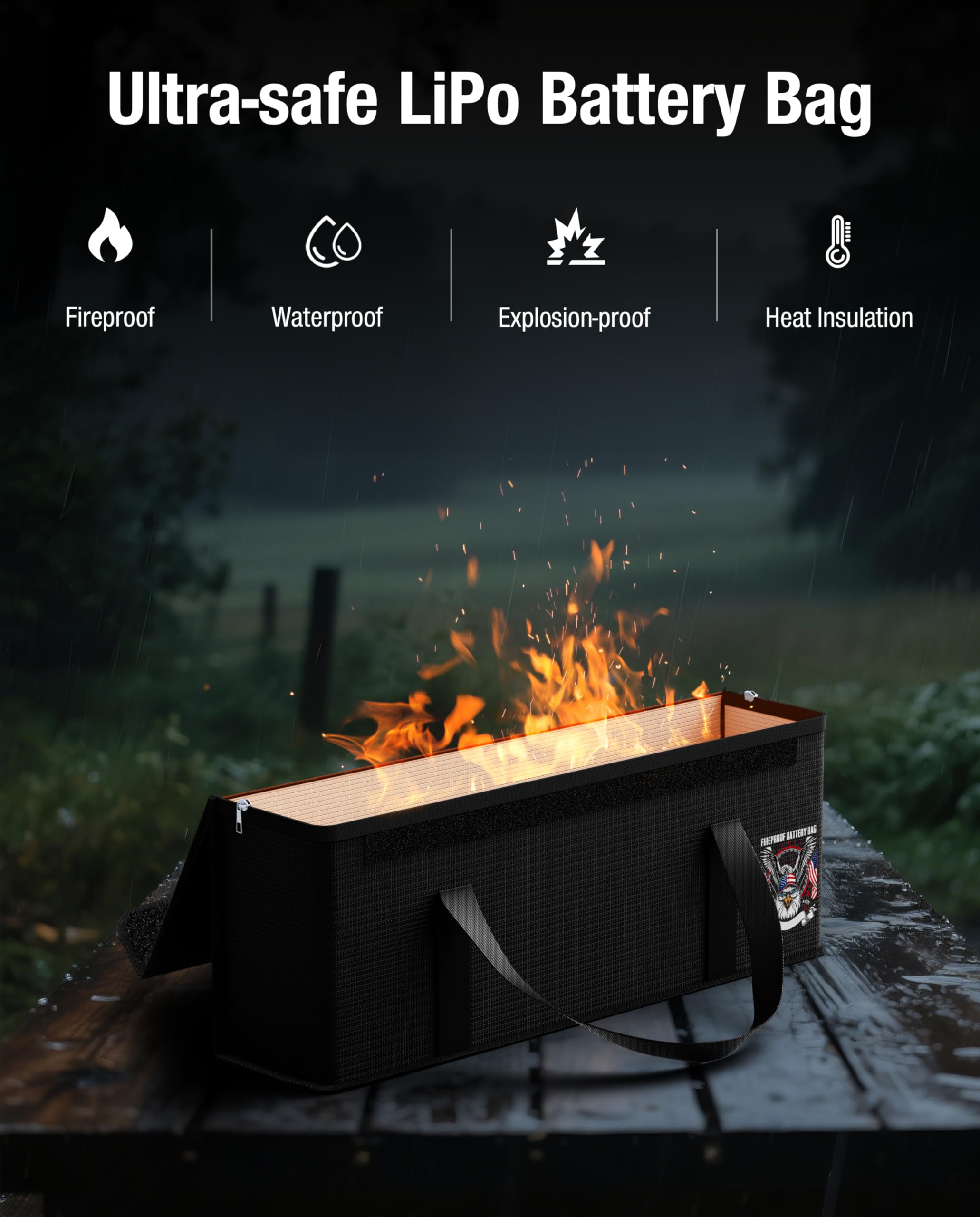 Portable Fireproof Storage Bag Fire Resistant For Ebike Battery - View #3