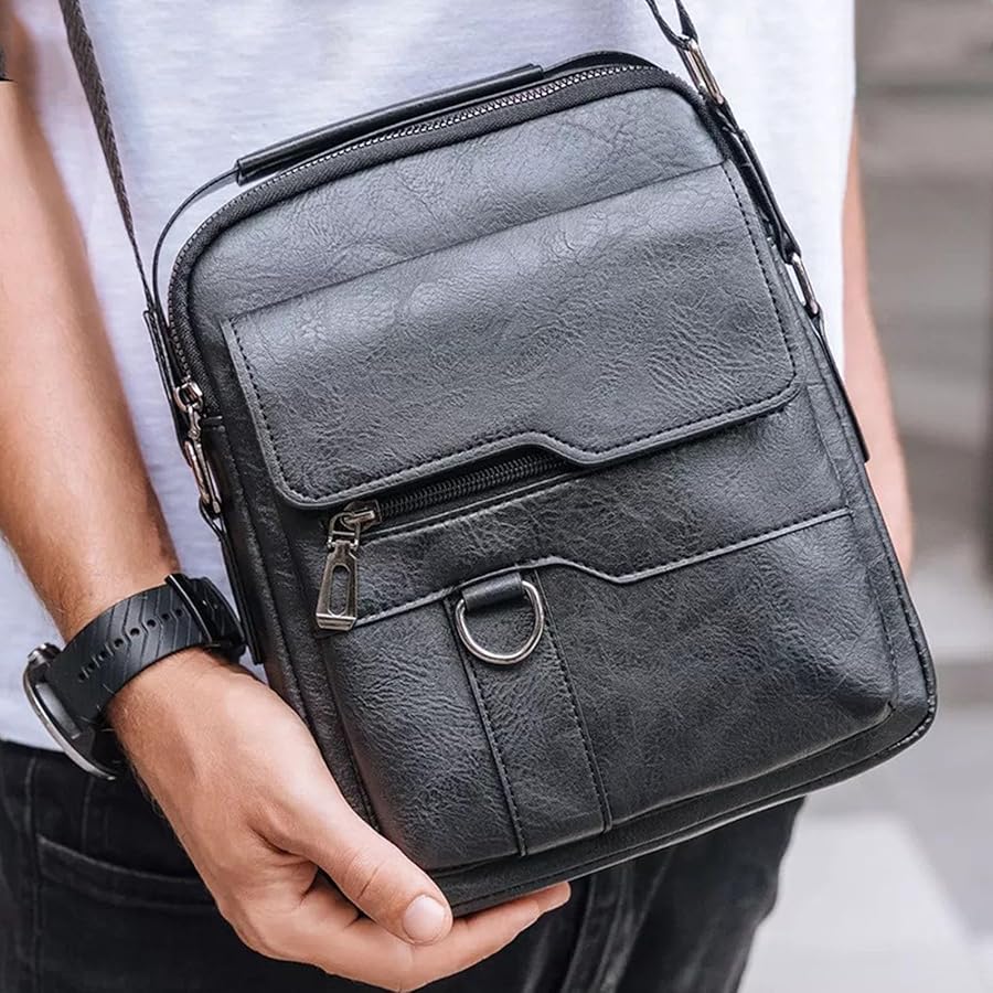 O*n様 Lamb Leather Side Zip Bag レザーバッグ　ナッ Amazon.com: Small Crossbody Bag, Mens Shoulder Bag, Vintage