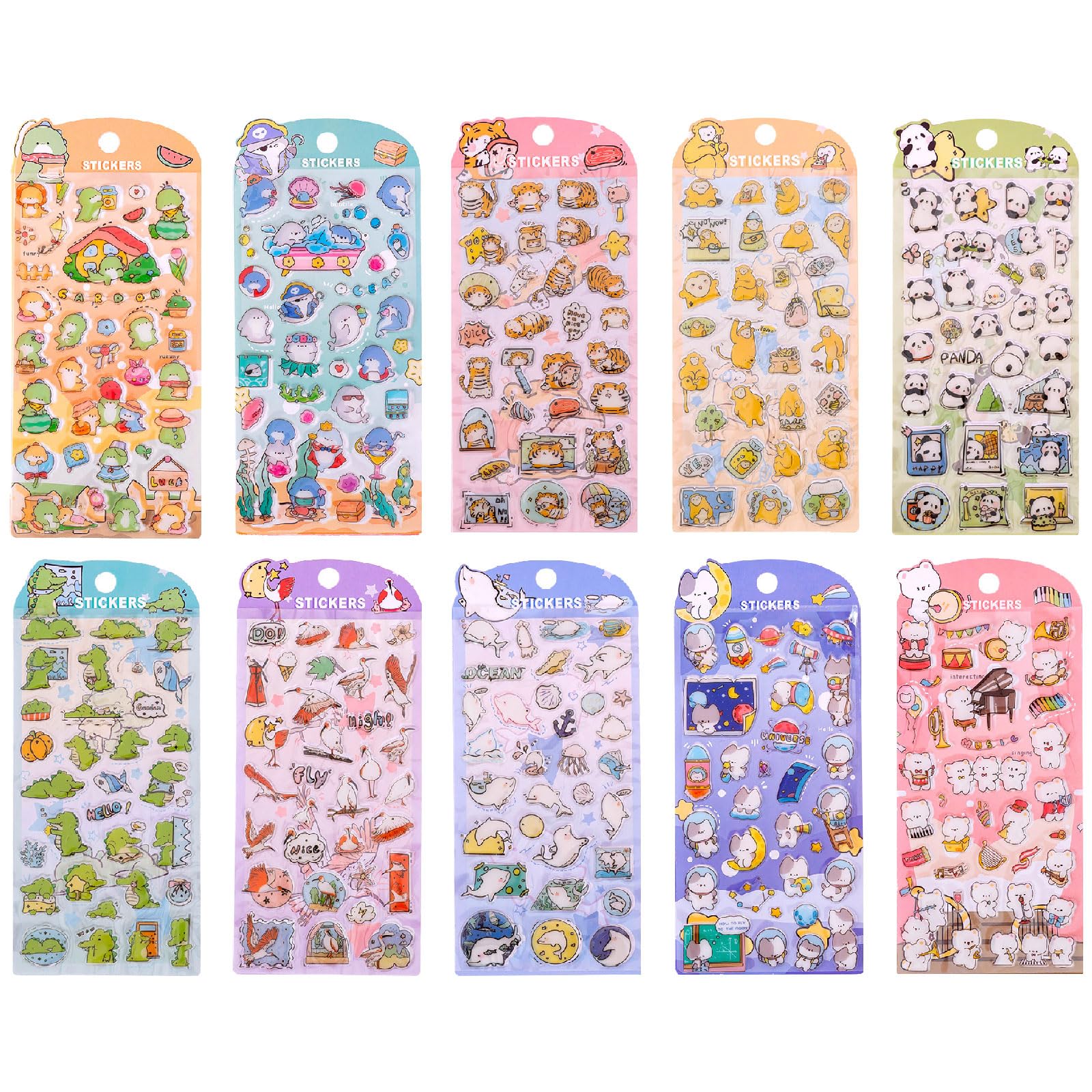 Amazon.co.jp: DRERIO かわいい動物シール12シート入り 子供シール ご 