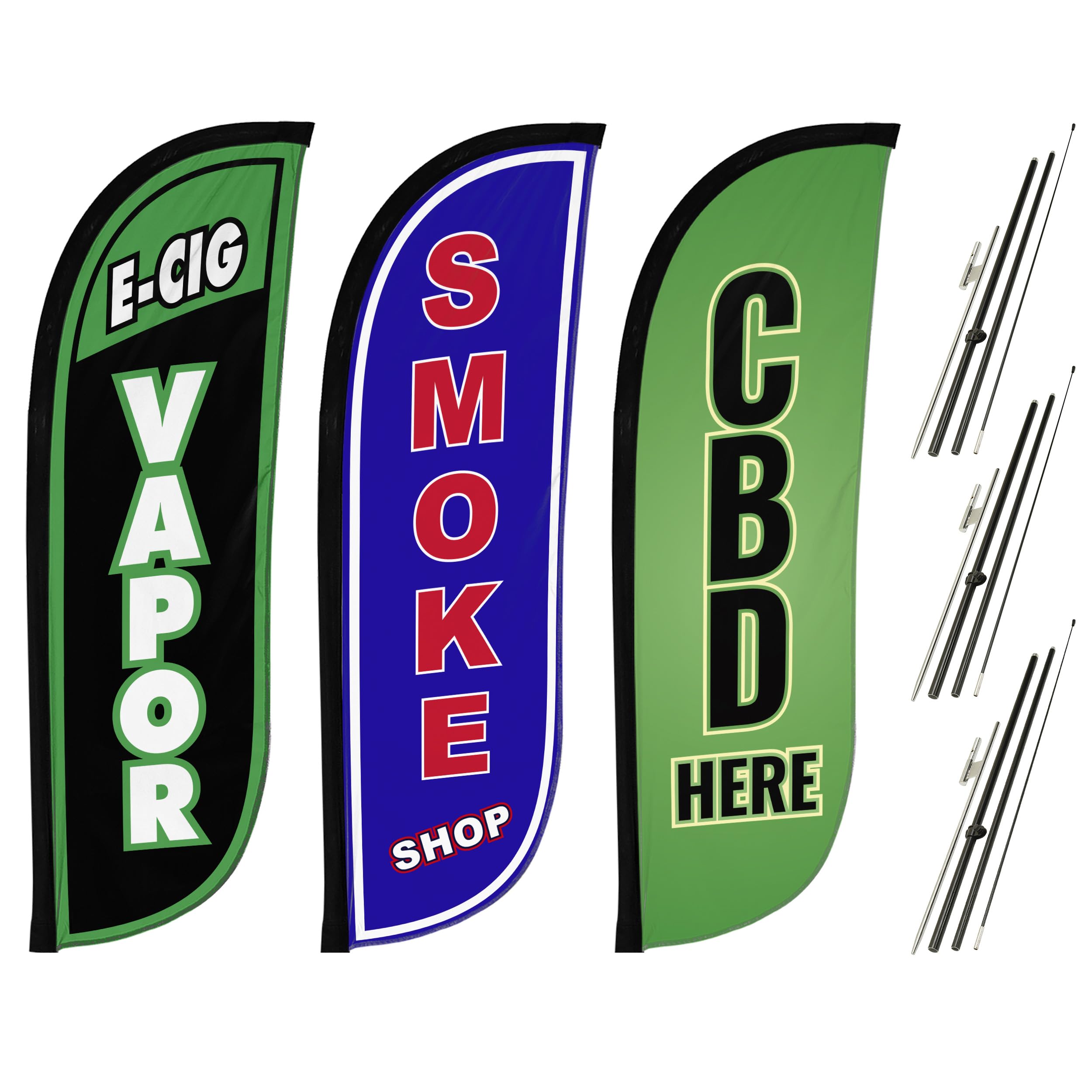 LookOurWay Smoke Shop Feather Flag Pole Kit