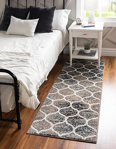 Miniatura 373 de Rugs.com Lattice Frieze Collection Alfombra – 4 x 6 pies, alfombra mediana negra perfecta para salas de estar, comedores grandes, planos abiertos