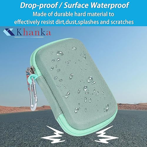 Miniatura 7 de khanka Funda de viaje rígida de repuesto para banco de energía Anker 533, cargador portátil de 10000 mAh (PD 30 W máx.), solo funda (verde)