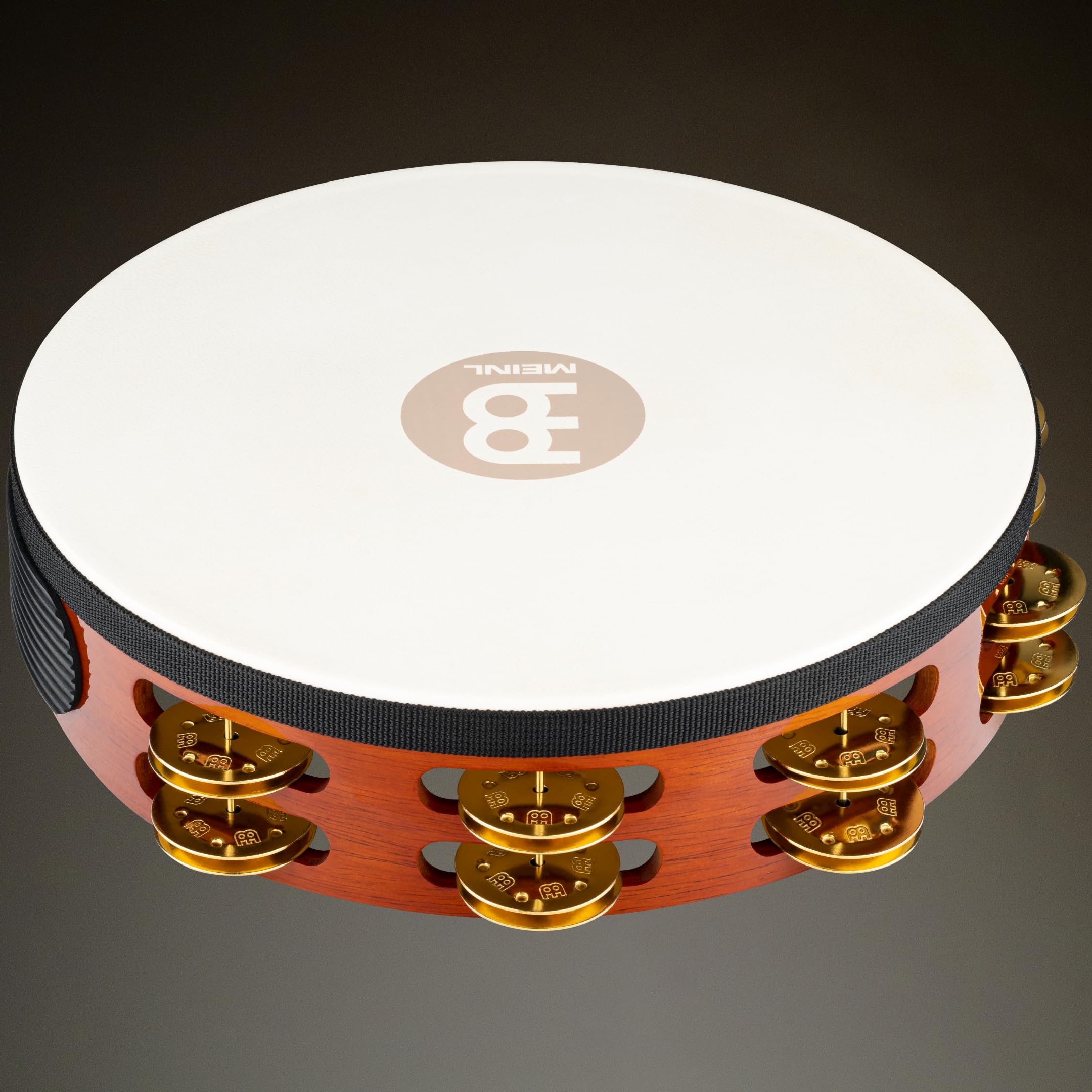 Meinl Percussion TAH2B-AB - Pandereta de madera y latón, piel de cabra, Doble fila