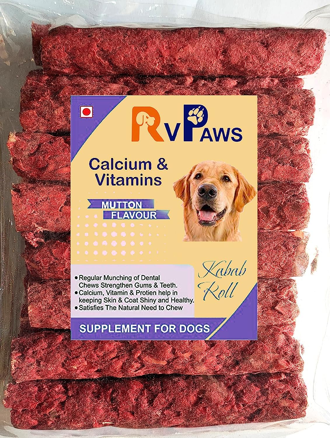 Woofy Mutton Flavour Kabab Roll Chew Rolls 5 Inch for Dogs, Medium and Large Dogs Natural Product Makes Teeth & Gums Healthy Long Lasting Treats (Mutton 1000 GM Pack) (B0BSXTSZX2) Amazon Price History, Amazon Price Tracker