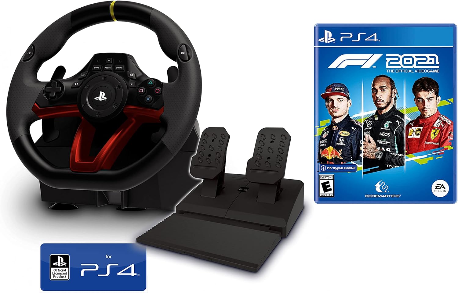 Volant et pédales PS4 PS5 [Nouveau modèle] Sans fil Wireless officiel Sony PS4 PS5 sous licence