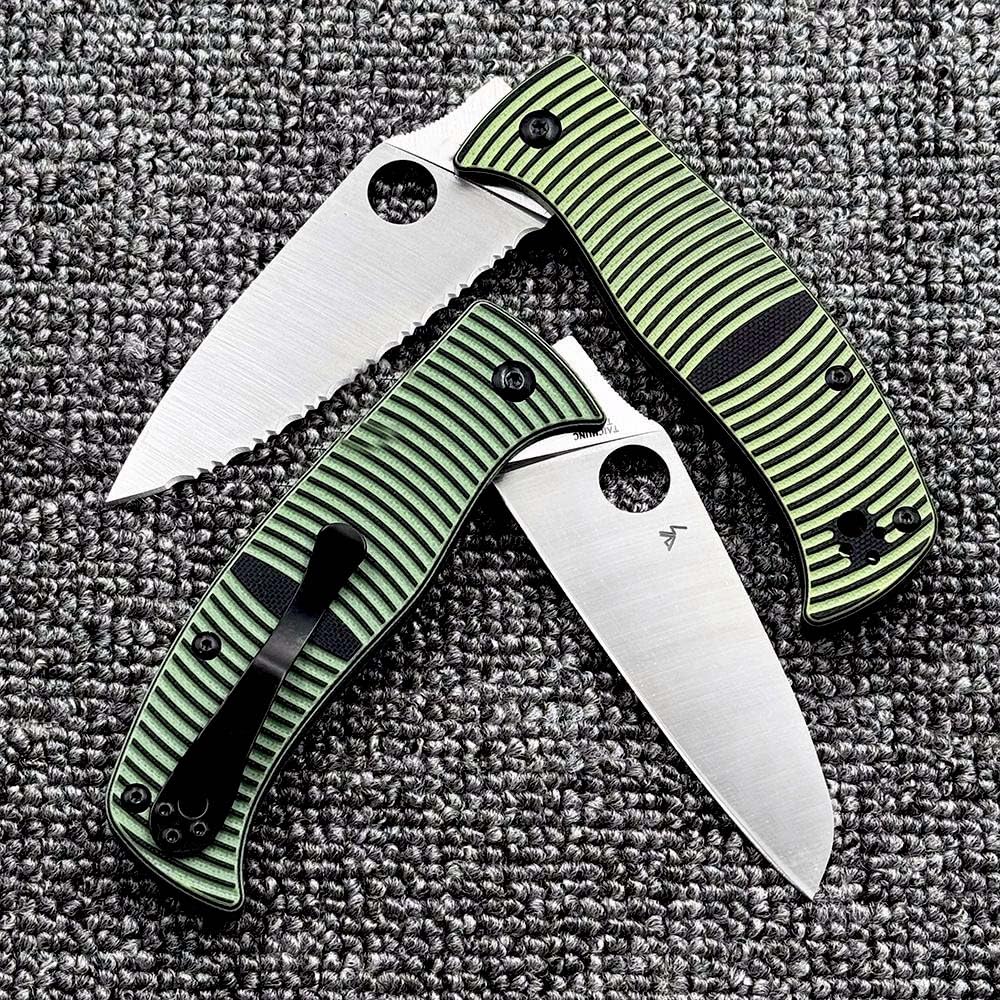 Klappmesser 8.35" scharfes Taschenmesser Loch aus stahl vg-10, Streifen G10, Edc Outdoor Messer, Survival Jagdmesser einhandmesser, flipper messer multitool mit clip, Rettungsmesser tanto, geschenk