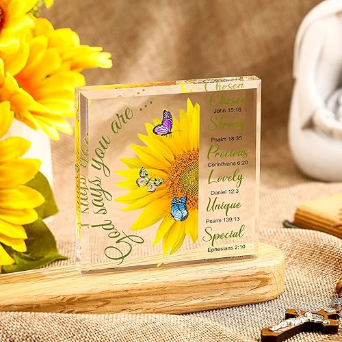 Miniatura 2 de Regalos cristianos de acrílico para mujer, regalos inspiradores con versículos de la Biblia y oraciones, regalos religiosos con las Sagradas