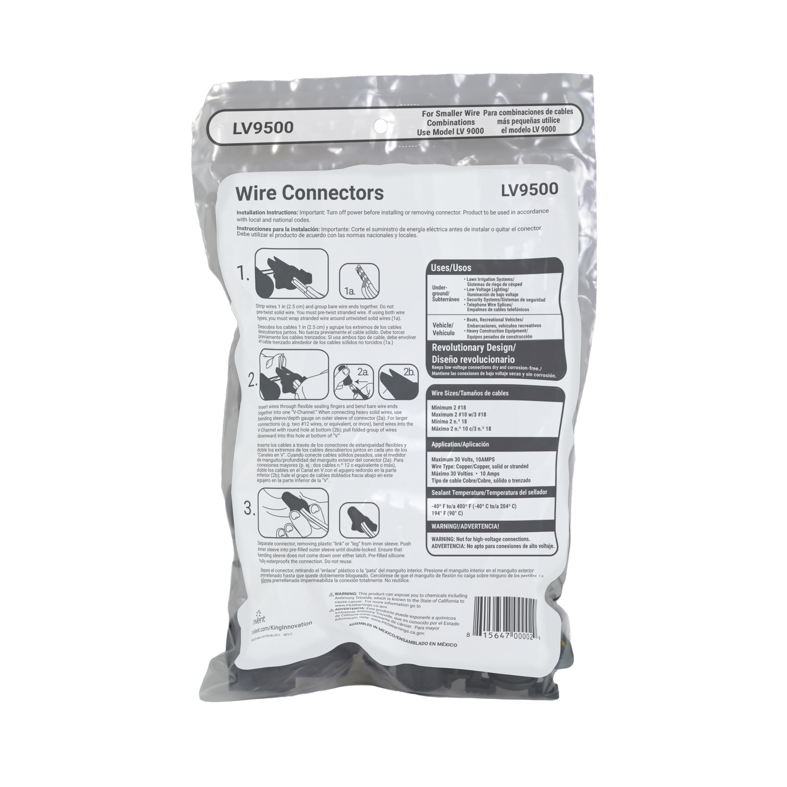 Waterproof Wire Connector - LV9500 -4