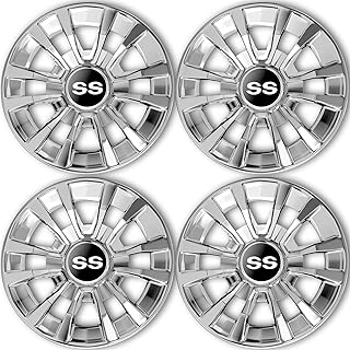 Golf Cart SS Wheel Covers Hub Caps, Golf Cart 8 Inch Snap-on Wheels for Club Car, EZGO, Yamaha, Set of 4