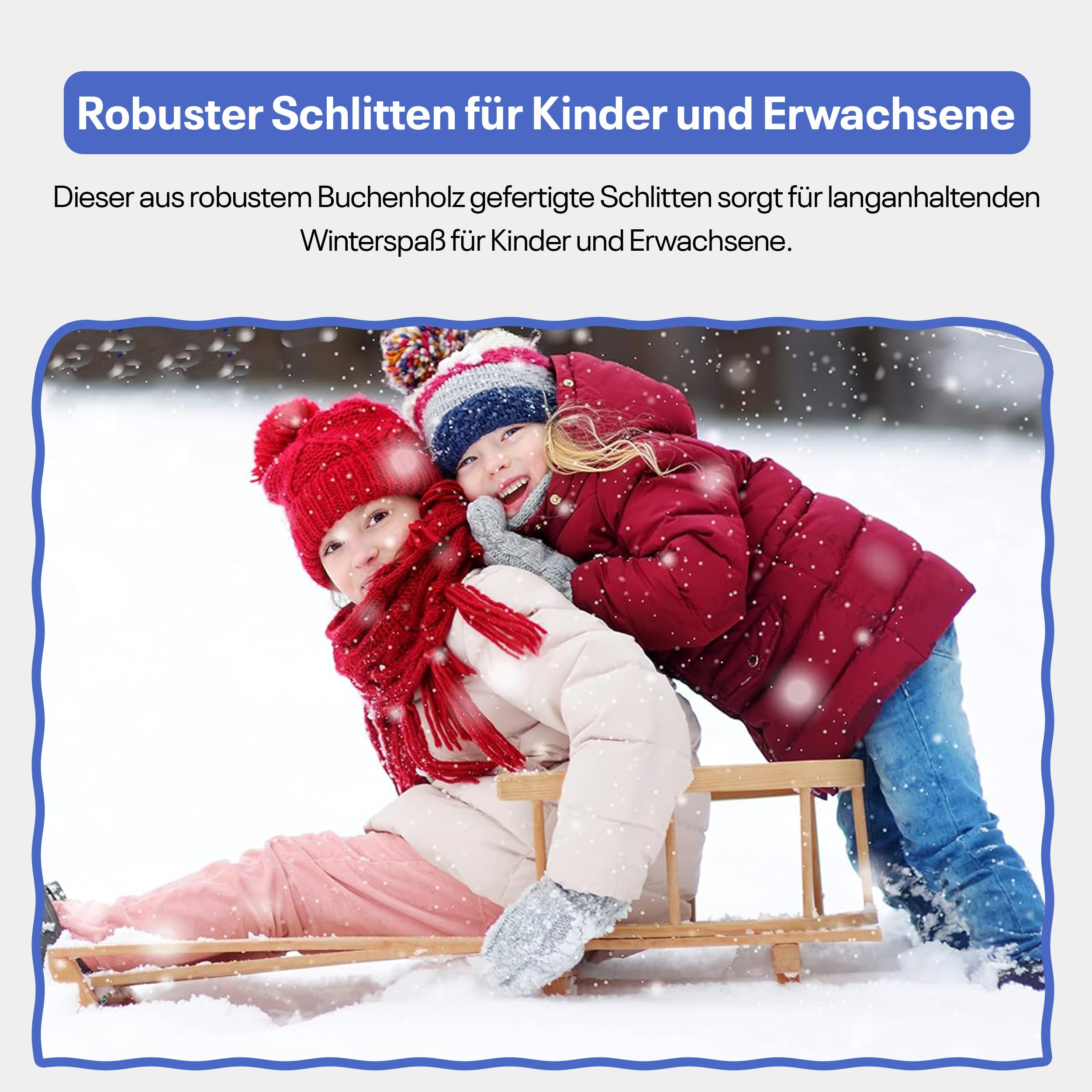 Best For Kids Holzschlitten Mit Rückenlehne – Davoser Schlitten Aus Buchenholz, Mit Metallgleitschiene, Zugseil, Belastbar Bis 110 Kg – Für Kleine Und Große Kinder Best For Kids Holzschlitten Mit Rückenlehne – Davoser Schlitten Aus Buchenholz, Mit Metallgleitschiene, Zugseil, Belastbar Bis 110 Kg – Für Kleine Und Große Kinder