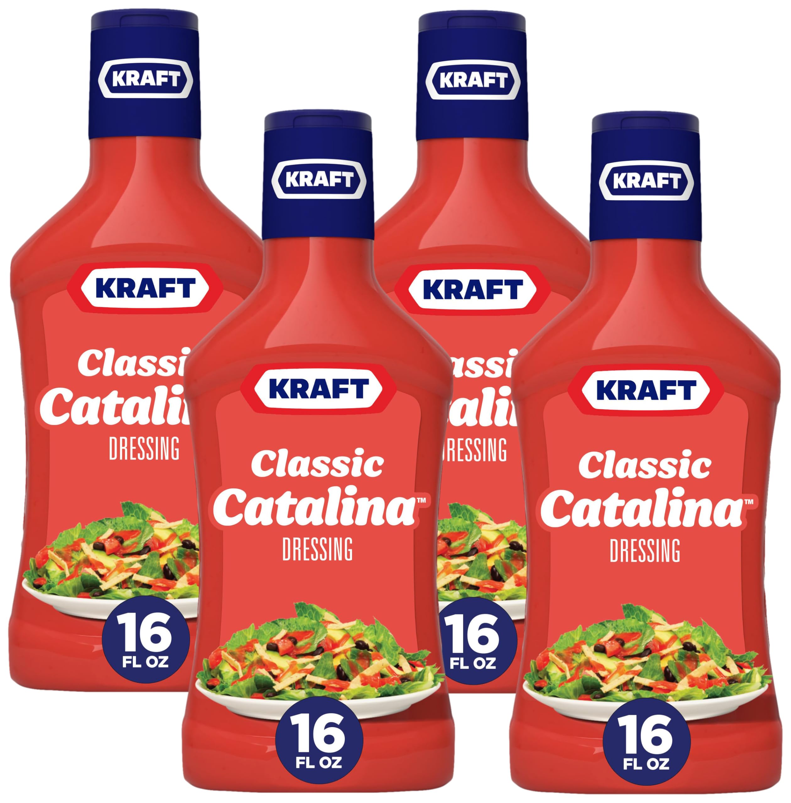 Kraft Classic Catalina Salad Dressing (16 fl oz Bottle) (Pack of 4)