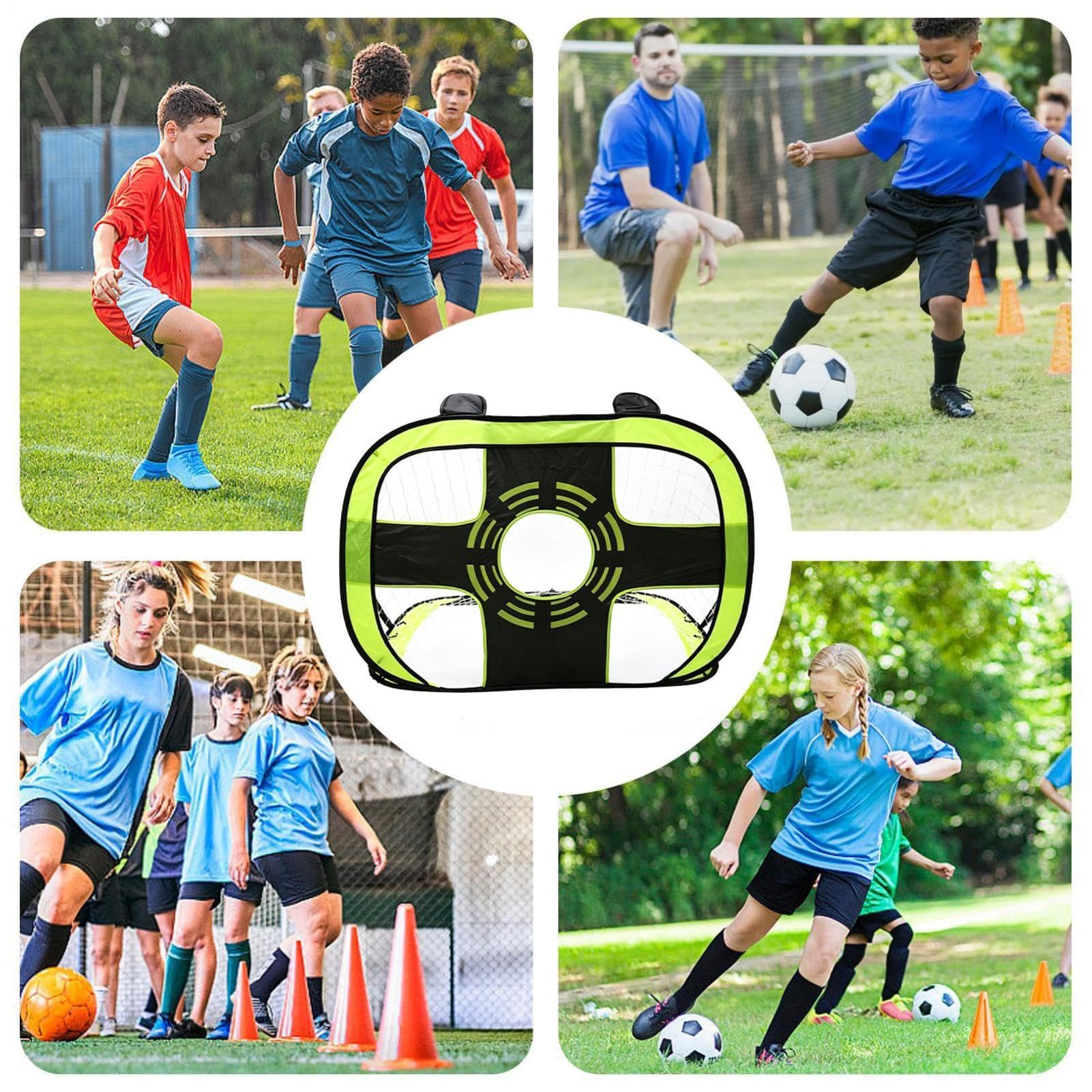 Dziecięca Bramka Do Piłki Nożnej Przenośna Tarcza Treningowa Precyzyjna | Sprzęt Do Treningu Piłkarskiego Dla Bramkarza Gra Sportowa Chłopcy Dziewczęta Dorośli Zewnątrz Wewnątrz Dom Boisko