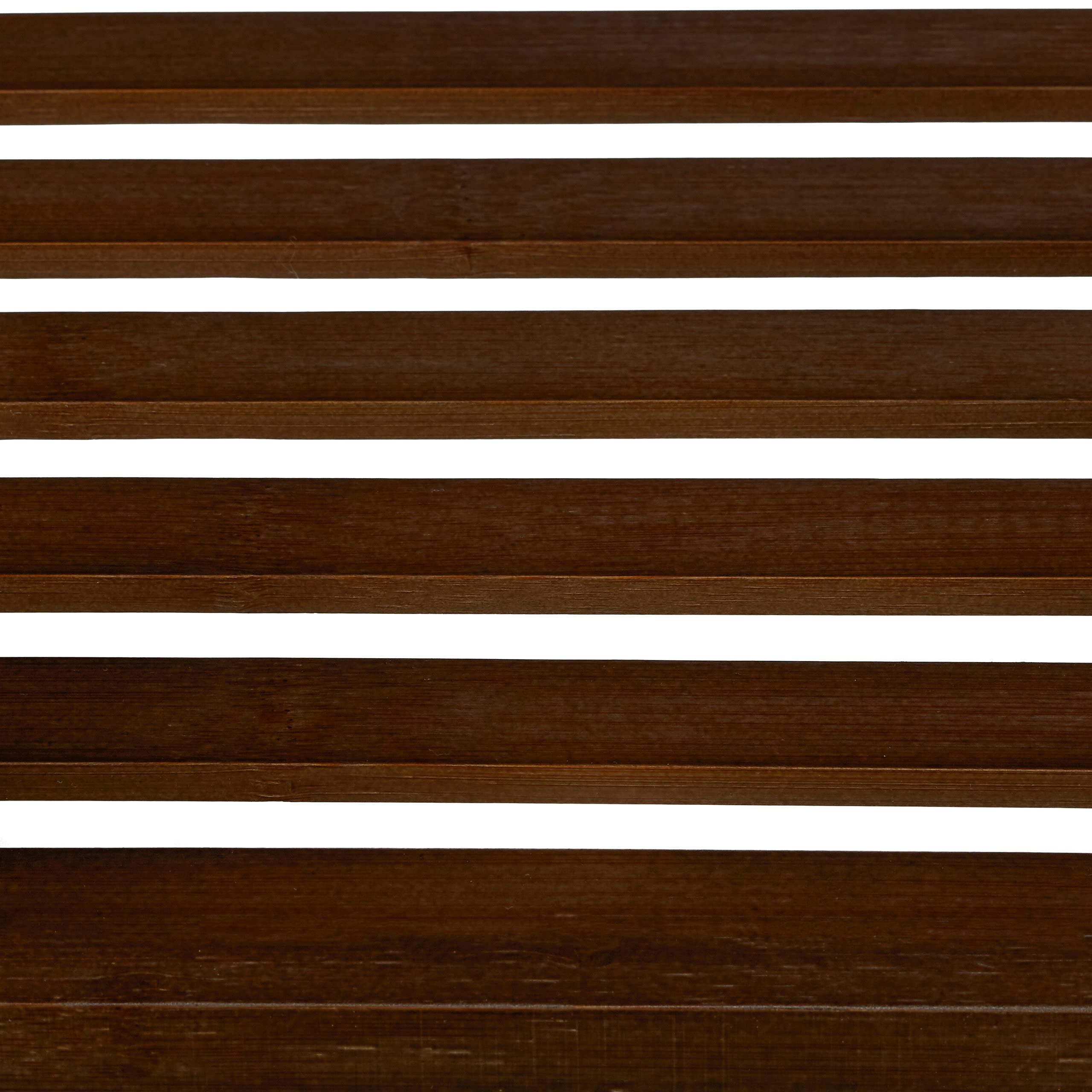 Relaxdays Scaffale da Bagno, Bambù, Ripiani Portaoggetti, Mobiletto Salvaspazio, 80x34,5x33 cm, Mobile Cucina, Marrone
