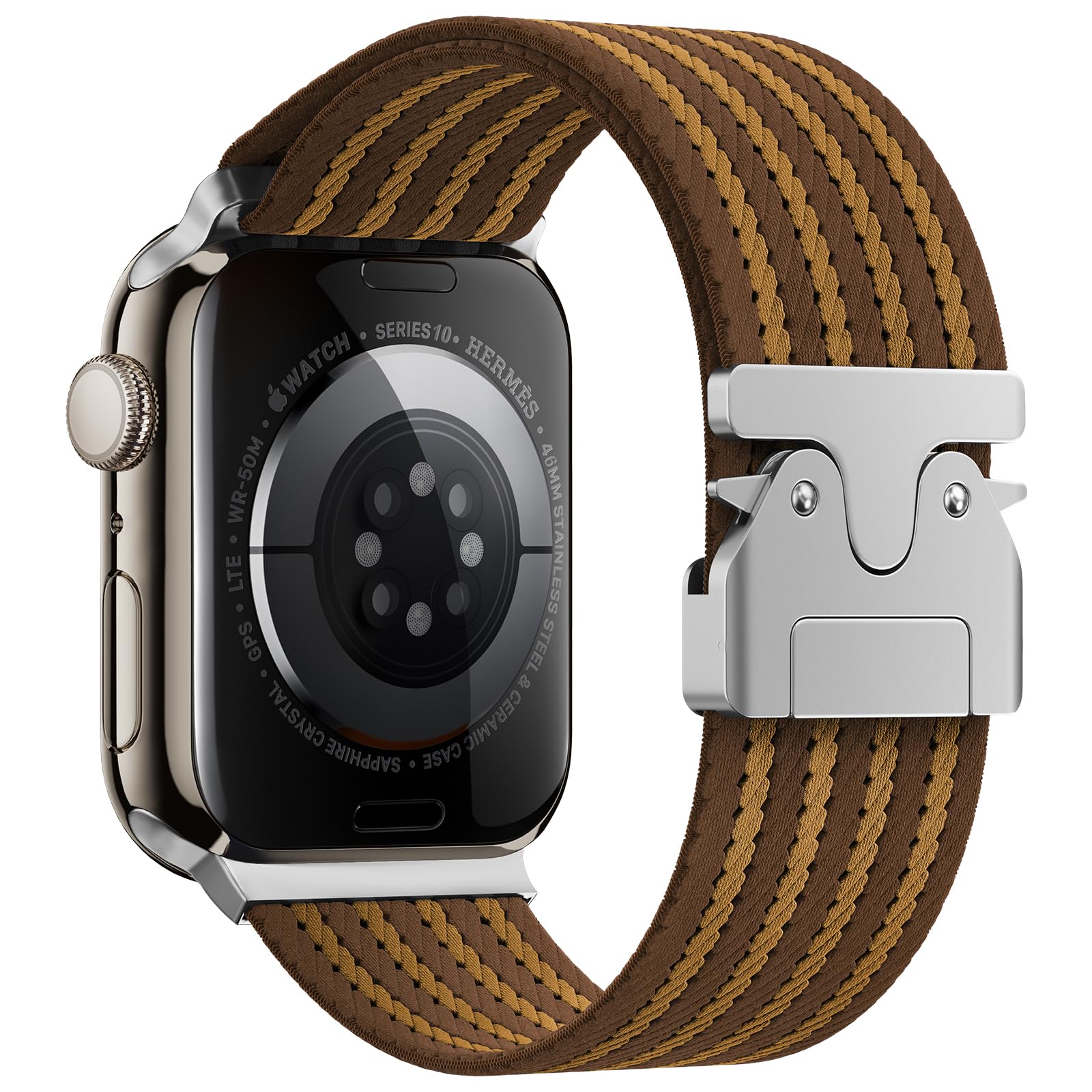 Correa de nailon de alta densidad para Apple Watch Ultra Band 49 mm 10 9 8 7 46 mm 45 41 44 40 mm 42 mm Pulsera elástica trenzada para IWatch Series 6 SE 5 4 Correas de reloj
