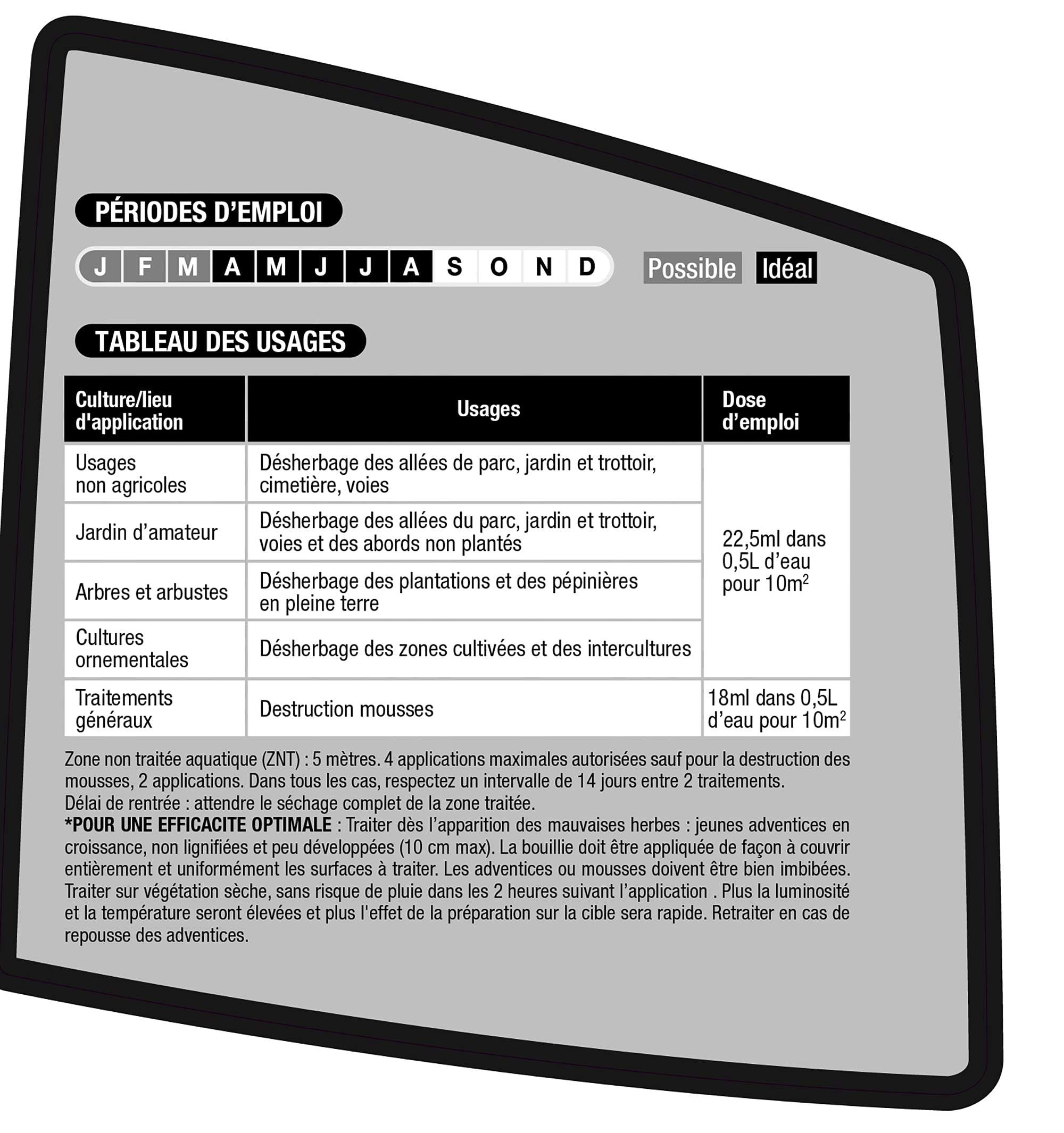 PROCOURB400 Désherbant Grandes Cours Ultra Concentre 400 ML