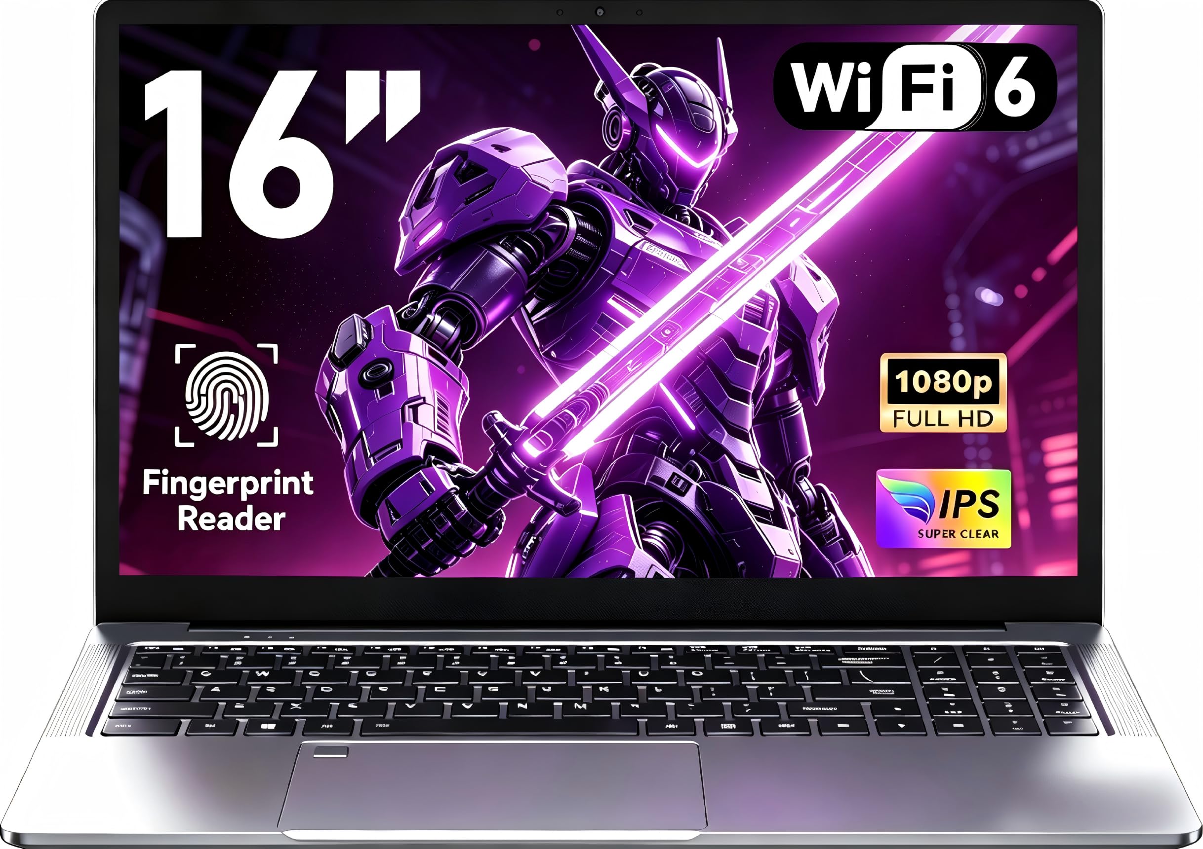 CHIFUYOU Gaming Computer portatile 16 pollici 16 GB DDR4 1 TB SSD Portáti R7 5825U fino a 4,5 GHz WiFi 6, tastiera retroilluminata Schermo Full HD 1920×1080, webcam/pannello touch/porte multimediali