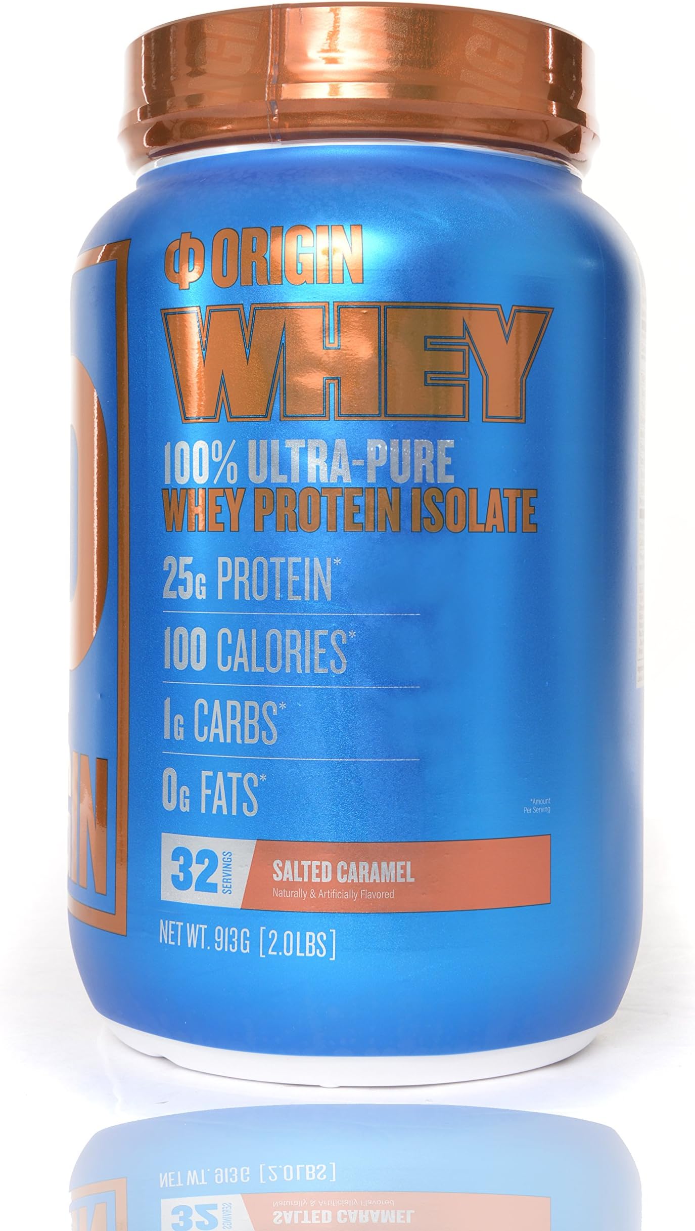 Origin Supps 100% Ultra Pure Whey 2 Pounds 25g Protein Powder Isolate [PERFORMANCE SERIES] - Salted Caramel